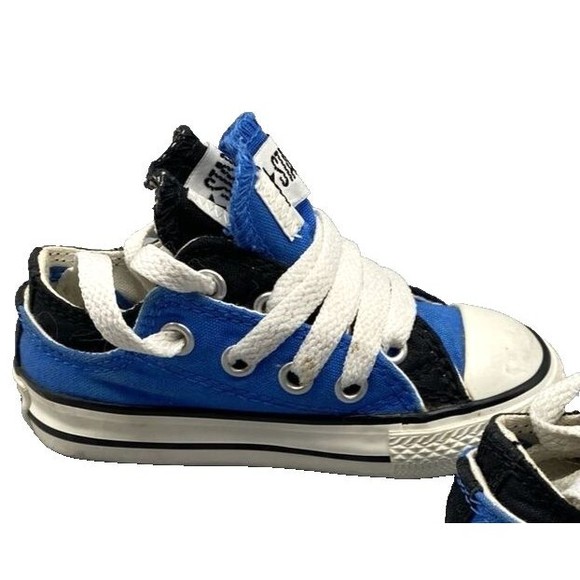 Converse Shoes Child 5 All Star Blue and Black Double Tongue Double Laces - Picture 2 of 10